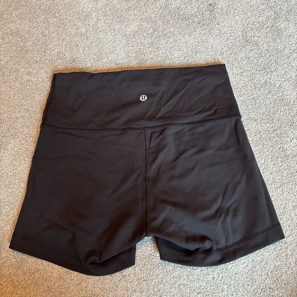 lululemon athletica Black Wunder Train Bike Shorts